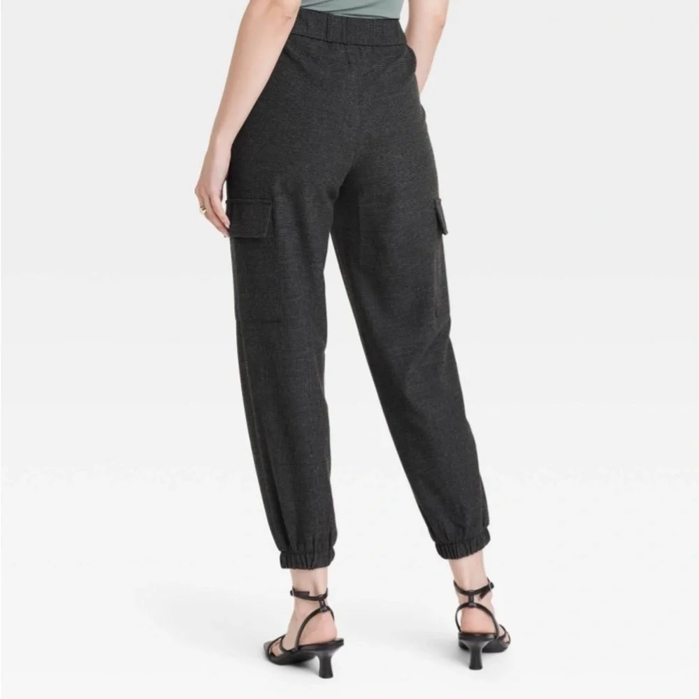 Women's High-Rise Ankle Jogger Pants - A
New Day Gray Plaid - Picture 2 of 7
